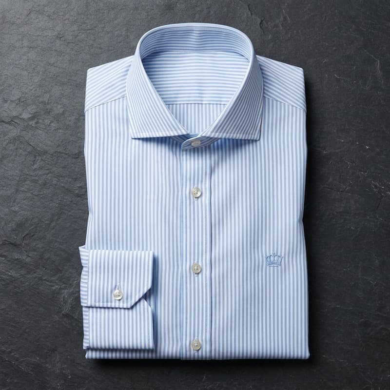 Old Money Tailored Striped Shirt - MONTE CARLO BLUE